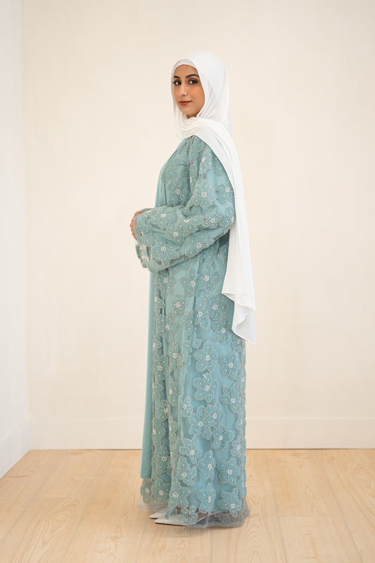 Pearled Petal in Dusty Sage