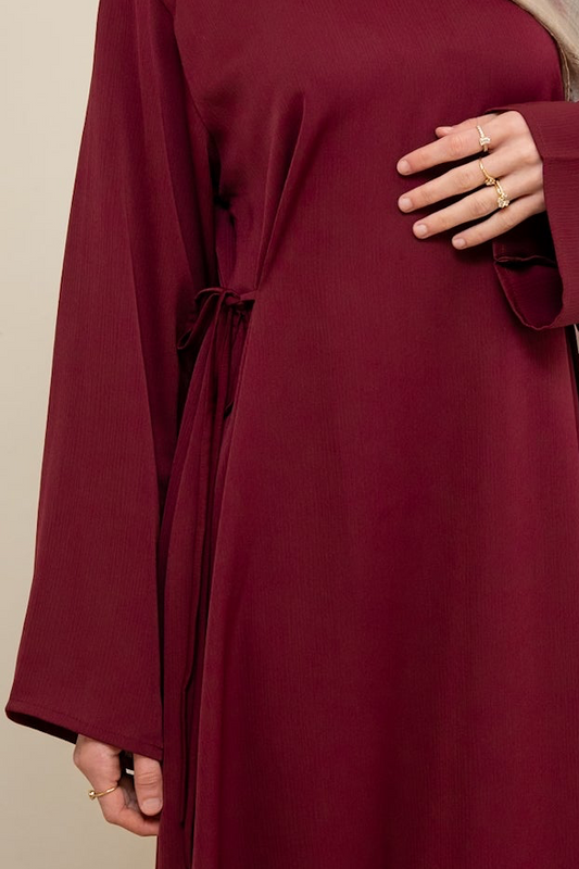 Side Ties-Maroon