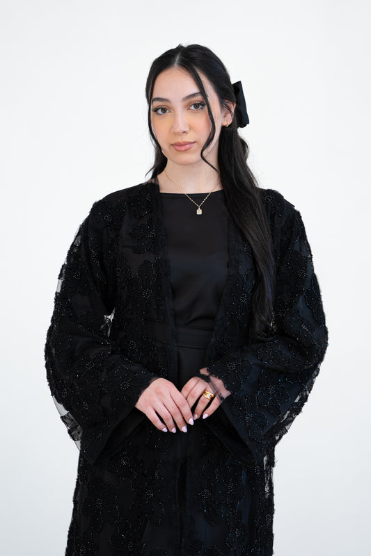 Pearled Petal in Black