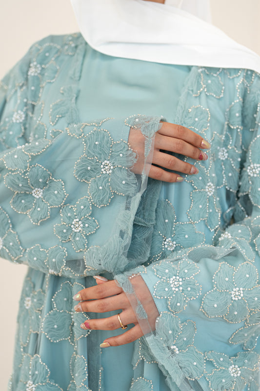 Pearled Petal in Dusty Sage