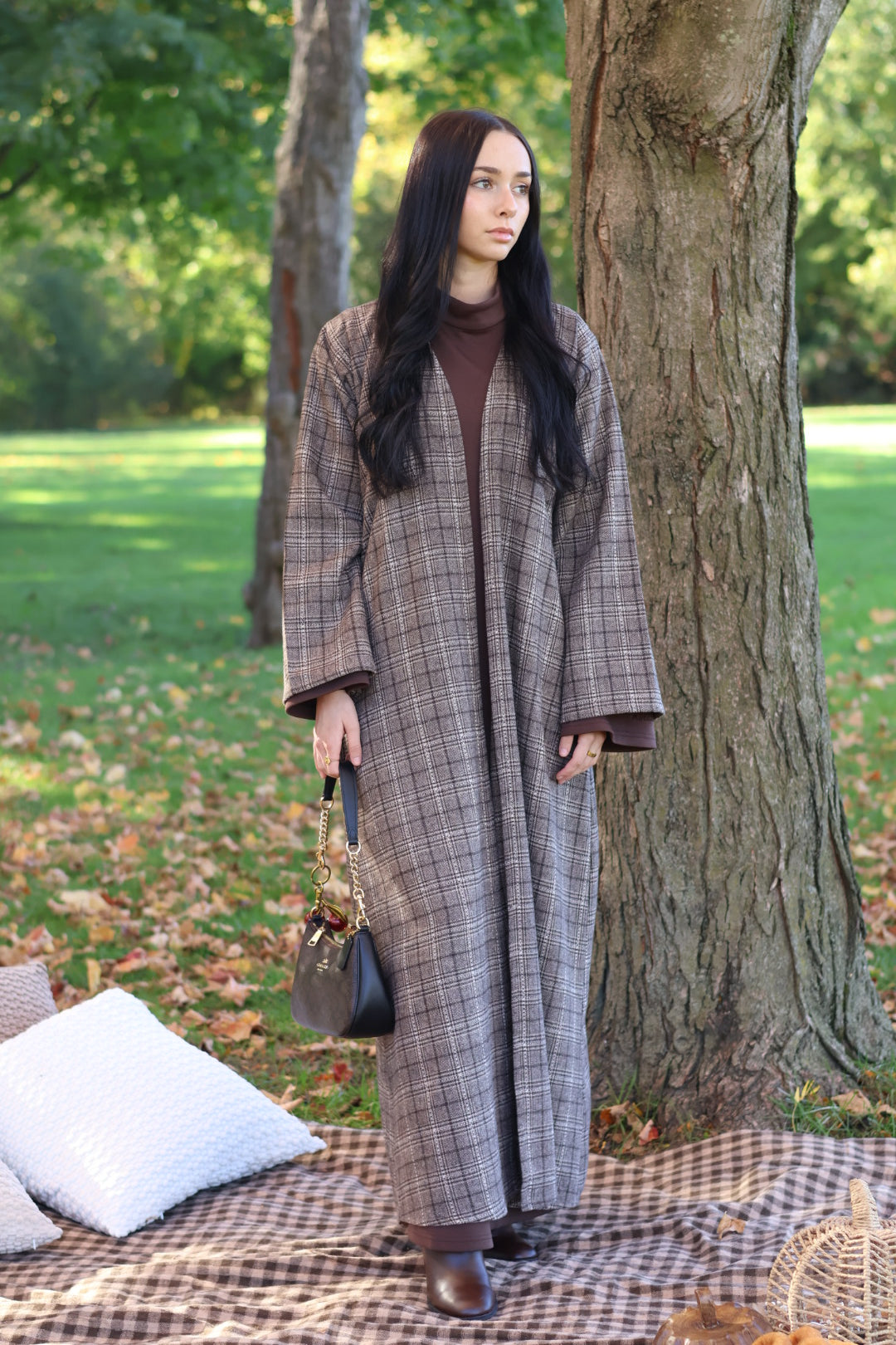 Plaid Lightweight Overcoat