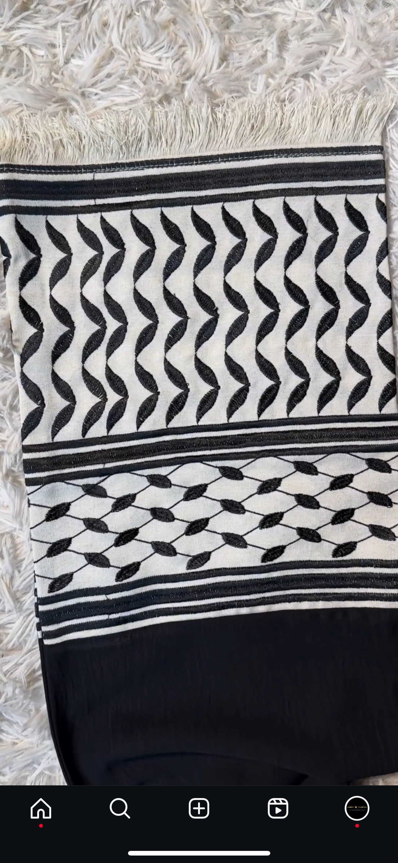 Keffiyeh Crepe Abaya