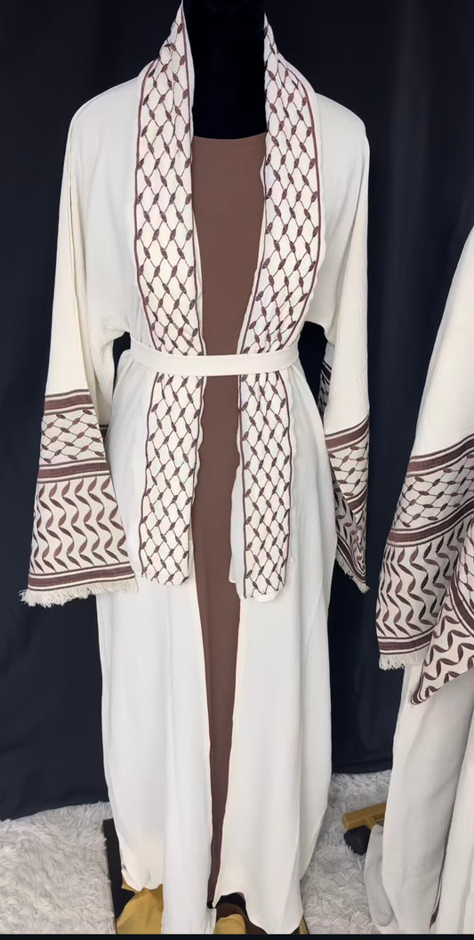 Brown Keffiyeh Abaya