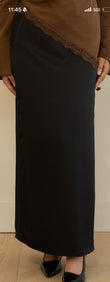 Suha Satin Skirt - Black