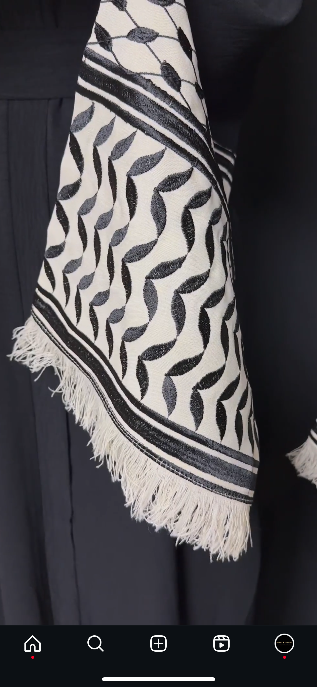 Keffiyeh Crepe Abaya