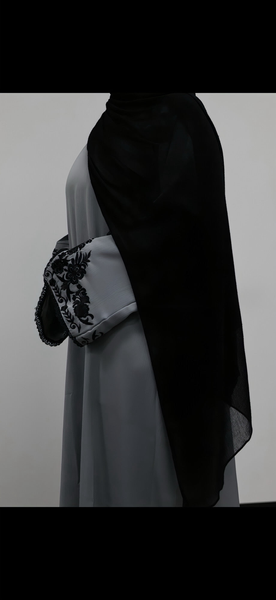 Black Plain Crinkle Modal