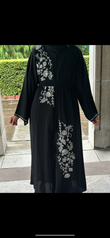 Black on Silver Abaya