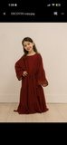 Mini Me-Tiered pleated Maroon