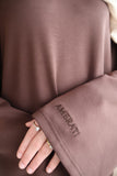 Razan-Buttery Brown Soft Abaya