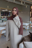 Razan-Buttery Beige Soft Abaya