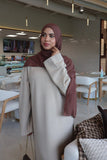 Razan-Buttery Beige Soft Abaya