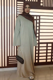 Razan-Buttery Beige Soft Abaya