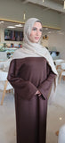 Razan-Buttery Brown Soft Abaya