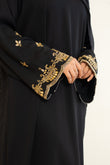 Maria Beaded Abaya- Black & Gold