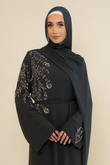 Tesnem Beaded abaya- Teal