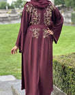 Maroon with Gold Abaya