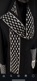 Black Keffiyeh Zoom Fabric Abaya