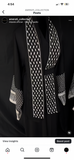 Black Keffiyeh Zoom Fabric Abaya